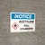 Notice: Acetylene Full Cylinders Landscape with Icon - Wall Sign