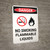 Danger: No Smoking Flammable Liquids Portrait with Icon - Wall Sign