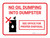No Oil Dumping with Icon Landscape - Wall Sign