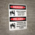 Danger: Unauthorized Personnel Keep Out with Icon Bilingual Spanish - Wall Sign