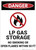 Danger: LP Gas Storage No Smoking - Wall Sign