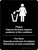 Please Deposit Feminine Hygiene Products in Container Bilingual Spanish Icon Black - Wall Sign
