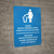 Please Deposit Feminine Hygine Products in Container Bilingual Spanish Icon Blue - Wall Sign