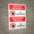 No Trespassing Private Property Bilingual Spanish With Icons - Wall Sign