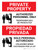 Private Property Authorized Personnel Only Bilingual Spanish with Icon - Wall Sign
