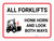 All Forklifts - Honk and Look Landscape with Icon - Wall Sign
