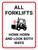 All Forklifts - Honk and Look Portrait with Icon - Wall Sign