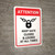 Attention: Keep Gate Closed And Locked Portrait with Icon - Wall Sign