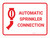 Automatic Sprinkler Connection White Landscape with Icon - Wall Sign