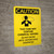 Caution: Tank May Contain Chemical Vapors Portrait With Icon - Wall Sign