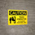 Caution: Trash Compactor Authorized Personnel Only Landscape With Icon - Wall Sign