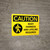 Caution: Body Harness and Lifeline Required Landscape With Icons - Wall Sign