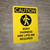 Caution: Body Harness and Lifeline Required Portrait With Icon - Wall Sign