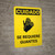 Caution: Gloves Required Spanish Portrait With Icon - Wall Sign