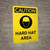 Caution: Hard Hat Area Portrait With Icon - Wall Sign
