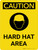Caution: Hard Hat Area Portrait With Icon - Wall Sign