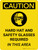Caution: Hard Hat Safety Glasses Required In This Area Portrait With Icon - Wall Sign