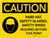 Caution: Hard Hat Safety Glasses Safety Shoes Required Landscape With Icon - Wall Sign