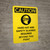 Caution: Hard Hats and Safety Glasses Beyond this Point Portrait With Icon - Wall Sign