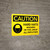 Caution: Hard Hats Required Employees Landscape With Icon - Wall Sign