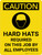 Caution: Hard Hats Required Employees Portrait With Icon - Wall Sign