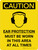 Caution: PPE Ear Protection Must be Worn in Area at All Times Portrait With Icon - Wall Sign