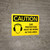 Caution: PPE Ear Protection Must be Worn in Area Landscape With Icon - Wall Sign