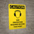 Caution: PPE Ear Protection Required Beyond this Point Portrait With Icon - Wall Sign