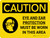Caution: PPE Eye and Ear Protection Must be Worn in Area Landscape With Icon - Wall Sign