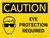 Caution: PPE Eye Protection Required Landscape With Icon - Wall Sign