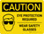 Caution: PPE Eye Protection Required Wear Safety Glasses Landscape With Icon - Wall Sign