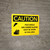 Caution: PPE Face Shield and Gloves Must Be Worn in Area Landscape With Icon - Wall Sign