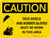 Caution: PPE Face Shield and Gloves Must Be Worn in Area Landscape With Icon - Wall Sign