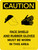 Caution: PPE Face Shield and Gloves Must Be Worn in Area Portrait With Icon - Wall Sign