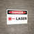 Danger: Laser with Graphic - Wall Sign