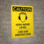 Caution: PPE High Noise Level Use Ear Protection Portrait With Icon - Wall Sign
