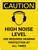 Caution: PPE High Noise Level Use Required Hearing Protection Portrait With Icon - Wall Sign