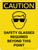 Caution: PPE Safety Glasses Required Beyond This Point Portrait With Icon - Wall Sign
