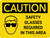 Caution: PPE Safety Glasses Required in This Area Landscape With Icon - Wall Sign