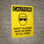 Caution: PPE Safety Glasses Worn At All Time Portrait With Icon - Wall Sign