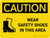 Caution: PPE Wear Safety Shoes in This Area Landscape With Icon - Wall Sign