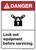 Danger: Lock Out Equipment ANSI - Wall Sign