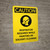 Caution: Respirator Required While Painting or Solvent Cleaning Portrait With Icon - Wall Sign