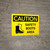 Caution: Safety Boots Area Landscape With Icon - Wall Sign