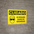 Caution: Safety Glasses Required Spanish Landscape With Icon - Wall Sign
