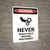 Danger: Never Reach into Moving Machinery - Wall Sign