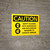 Caution: Safety Glasses With Sideshields Required Landscape With Icon - Wall Sign