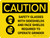 Caution: Safety Glasses With Sideshields Required Landscape With Icon - Wall Sign