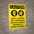Caution: Safety Glasses With Sideshields Required Portrait With Icon - Wall Sign