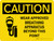 Caution: Wear Approved Breathing Apparatus Beyond Point Landscape With Icon - Wall Sign
